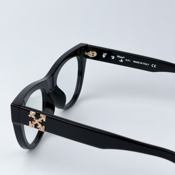 Off-White STYLE 4 AF 11000 BRAND NEW Eyeglasses Black Blue Block Unisex Cat Eye - Picture 8 of 10